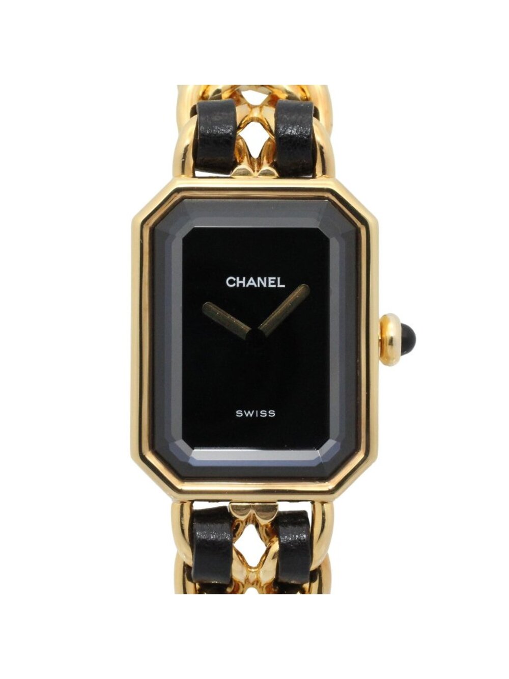 Chanel Watch Premiere M Black Leather